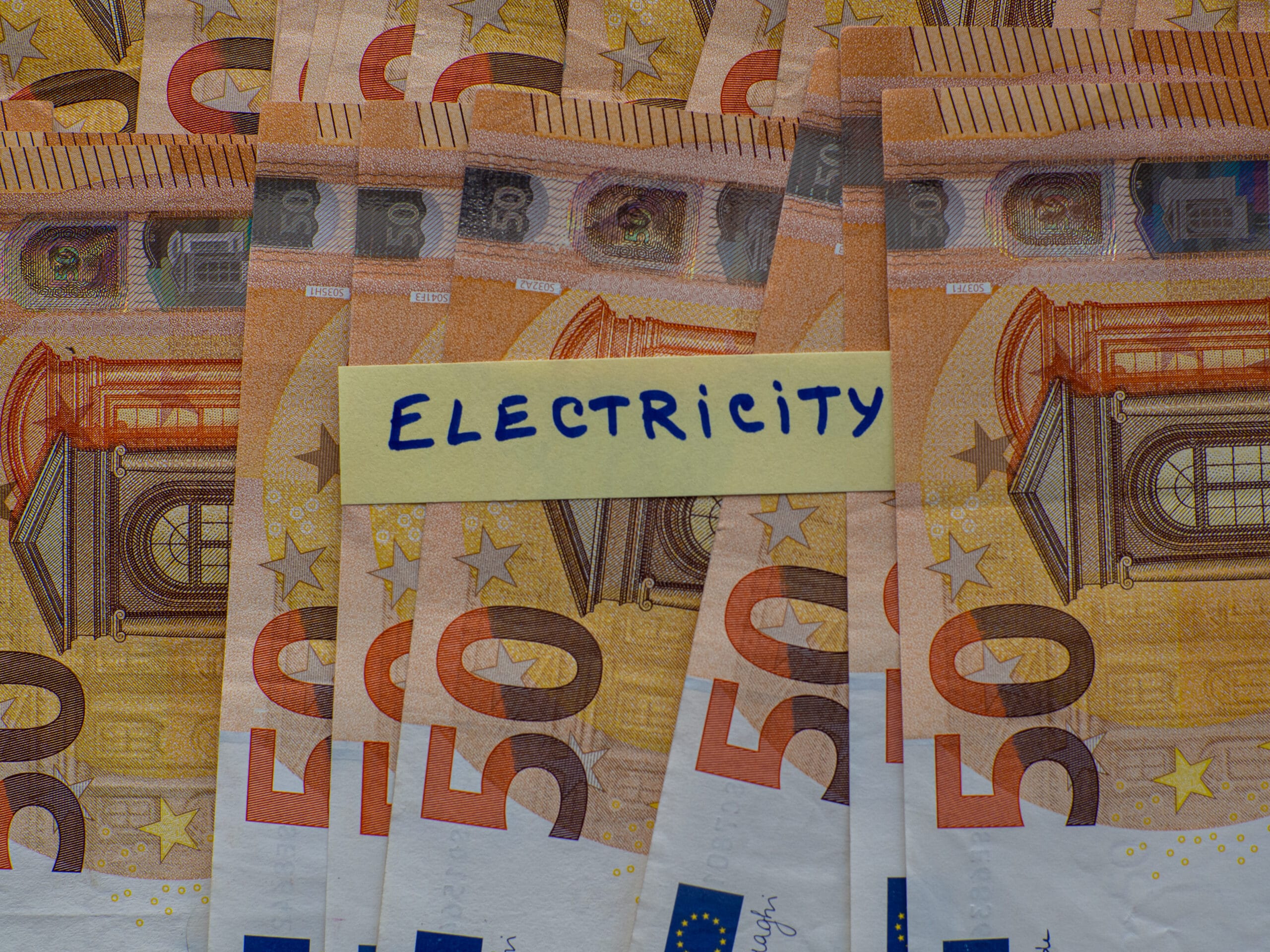 Background of the fifty euros banknotes